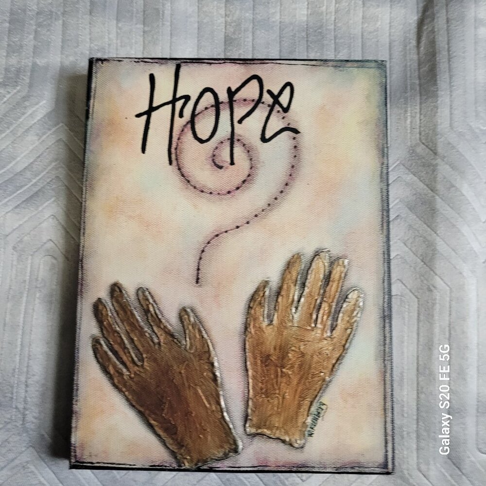 Rhonda Kullberg Art “Hope” Painted Wall Art 8 x 6 Inches